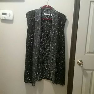 Liz Claiborne Long Sleeveless Sweater Vest